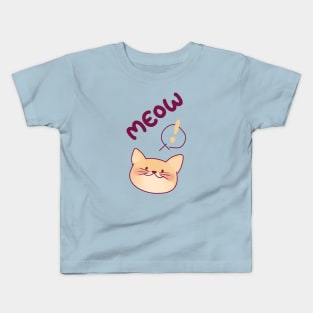 Meow Meow Silly Cat Kids T-Shirt